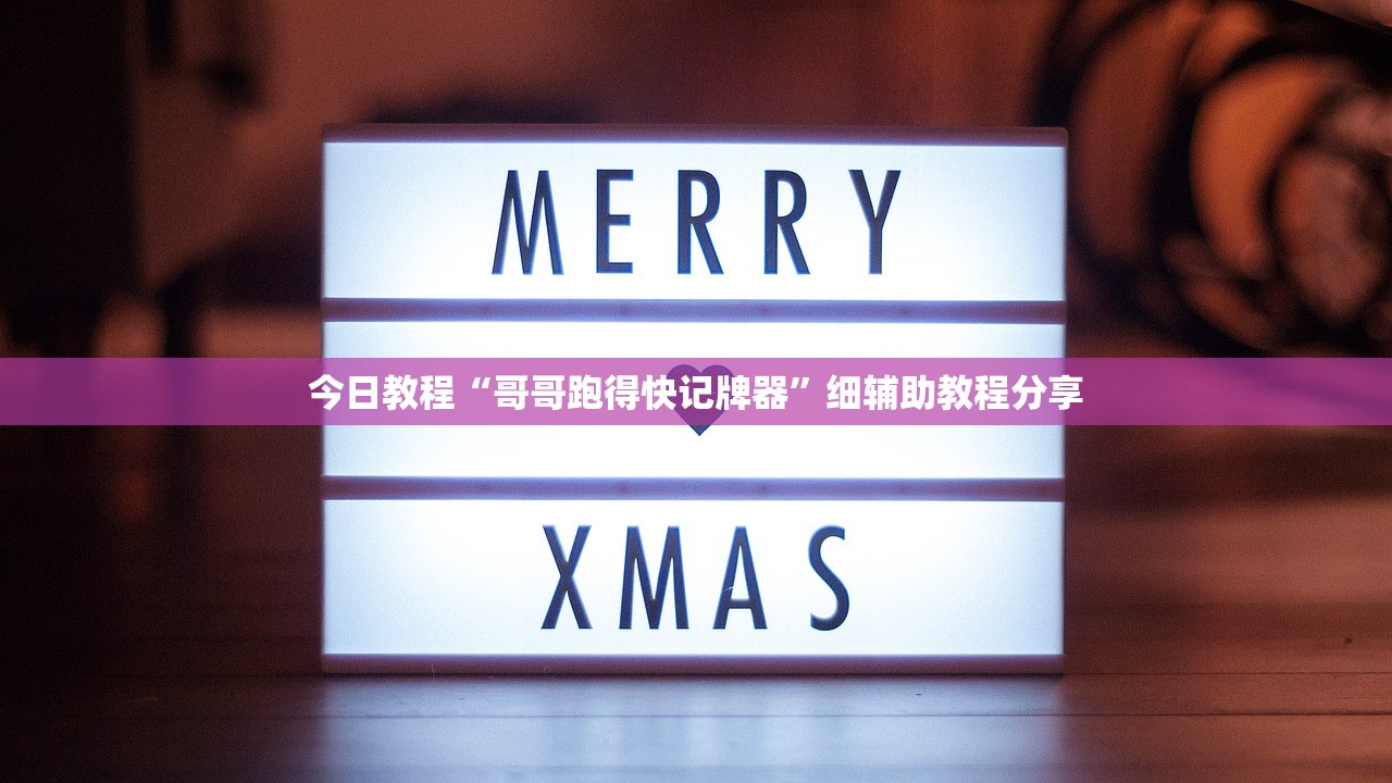 今日教程“哥哥跑得快记牌器”细辅助教程分享