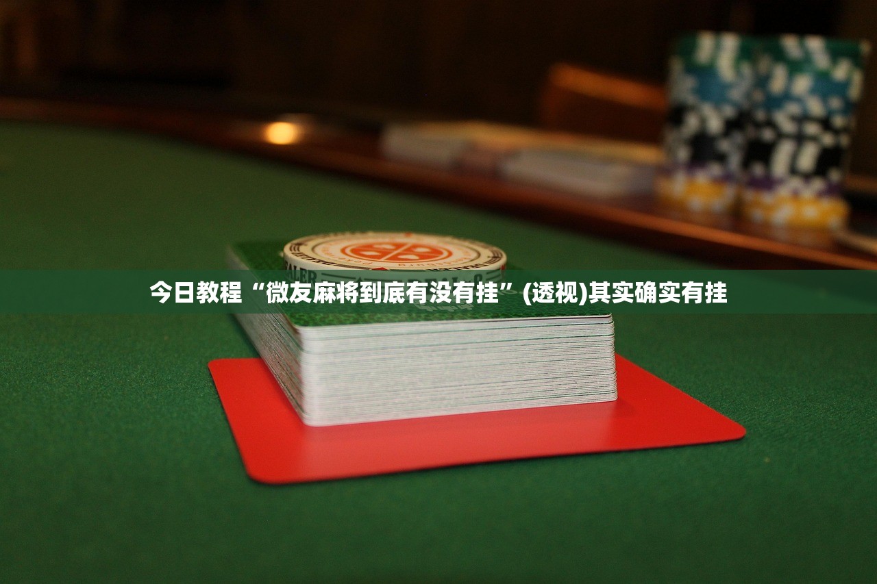 今日教程“微友麻将到底有没有挂”(透视)其实确实有挂