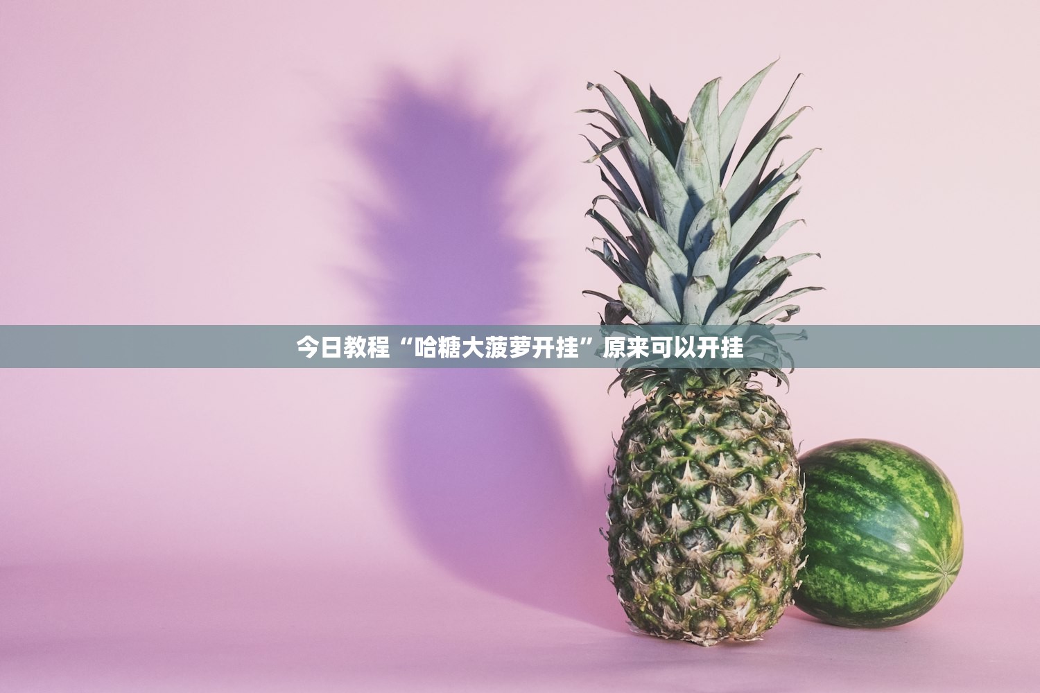 今日教程“哈糖大菠萝开挂”原来可以开挂