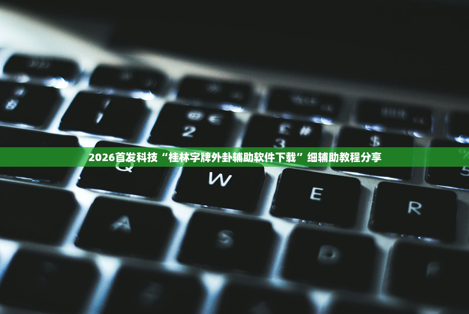 2026首发科技“桂林字牌外卦辅助软件下载”细辅助教程分享